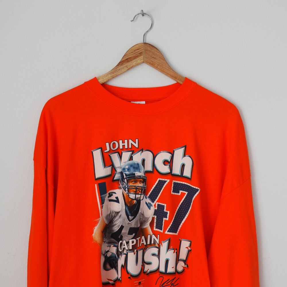 Vintage Denver Broncos John Lynch L/S Shirt - Size: XXL